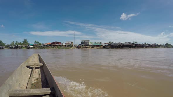 Boat ride on the Mekong River in the 4,000 islands near Don Det in Laos