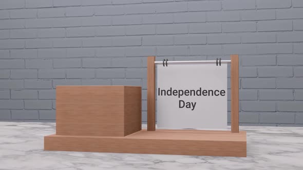 Independence day marked on calendar