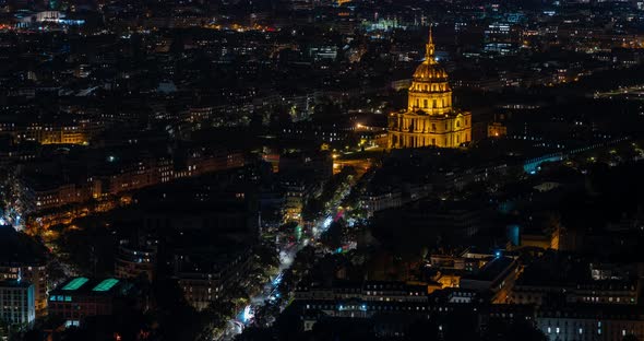 Time Lapse of Church Invalides in Paris