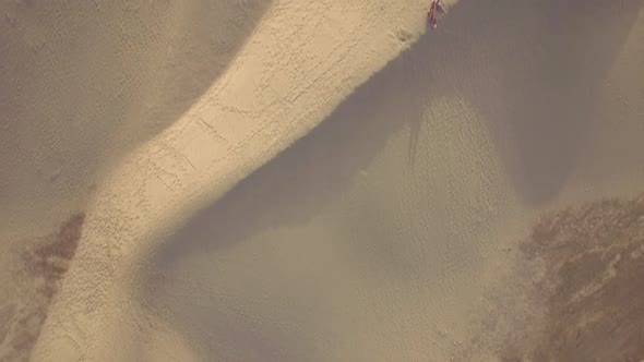 Sand Landscape with Dunes, Aerial View