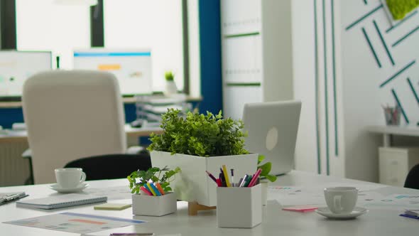 Brainstorm Area in Business Center with Nobody in It