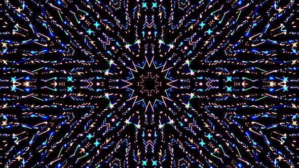 Abstract Kaleidoscope pattern with full colors. Magic mandala. 4k