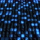 Big data digital code running through black and blue mainframe - VideoHive Item for Sale