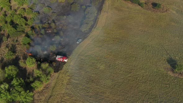 Aerial View Of Fire In Nature 14