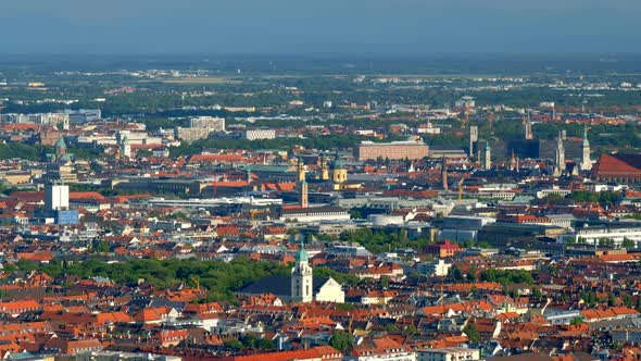 Aerial View of Munich. Munich, Bavaria, Germany