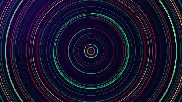 Abstract Lines In Circles Background