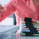 Businesswoman Working In Stacks Files - VideoHive Item for Sale