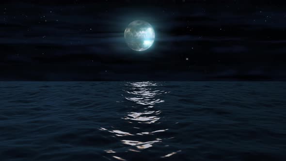 Moon On The Sea