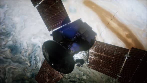 Juno Sattelite Orbiting Jupiter alt