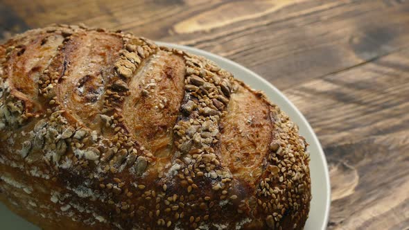 Loaf Of Bread On The Table