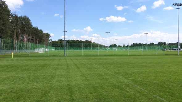 View Along the Green Soccer Field