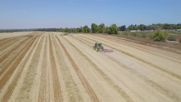 Dolly Shot of Reseeding Fields at Sdot Negev, Israel