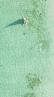 Beach on the Coast of Zanzibar Island Tanzania