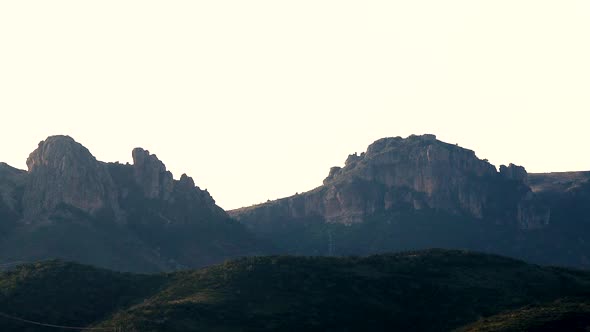 A zoomed-in shotbeautiful mountain face on the outskirts of the city of Guanajuato in Central Mexico