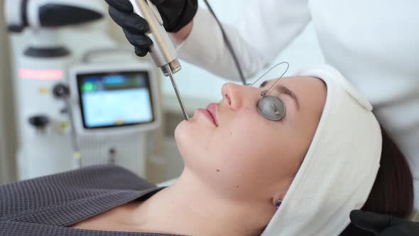 Skin Rejuvenation with YAG Laser at Cosmetology Clinic