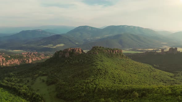 Aerial view of a big valley 