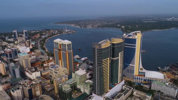 Aerial view of Dar es Salaam city