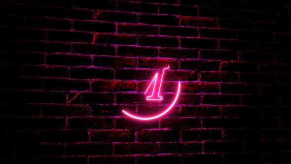 Neon M Text Intro Animated