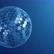 Blue shiny 3d sphere made of hexagons and a mesh frame - VideoHive Item for Sale