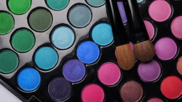 Professional Makeup Eyeshadows Palette and Brushes for Makeup Artist