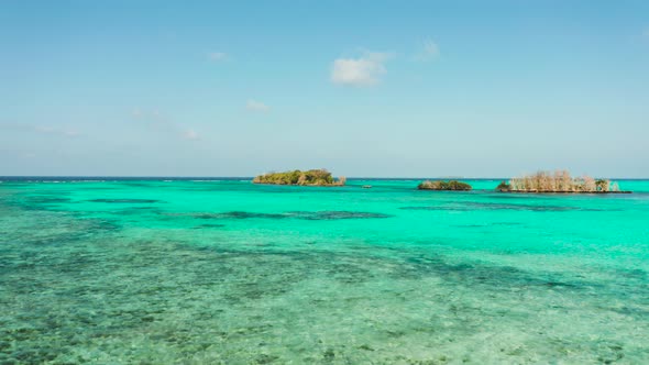 Tropical Islands and Coral Reef Atoll