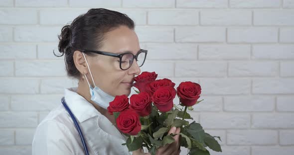 Health Doctor with Flowers