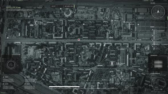 High Tech Security Network Software Scanning Car Movement Via Satellite System alt