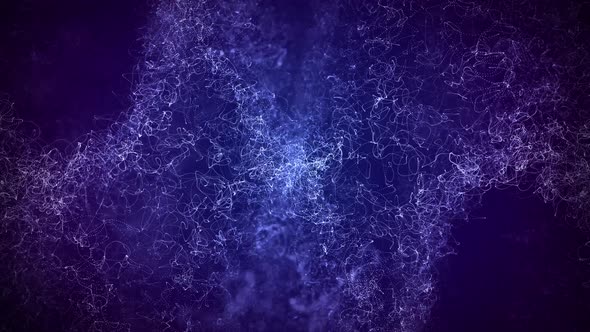 Abstract Swirling particles fantasy background visualization for VJ. abstract futuristic scientific