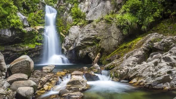 Timelapse of Wainui Falls, Abel Tasman National Park