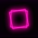 Pink Neon Light Square Spinning Animated On Black Background - VideoHive Item for Sale