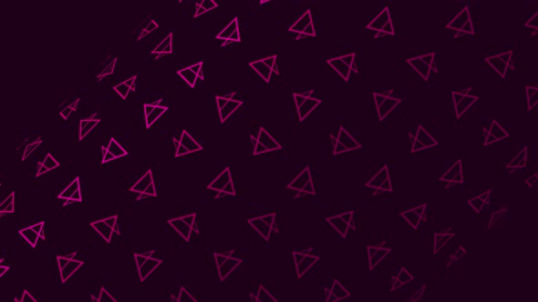 Purple triangles form figure on dark background