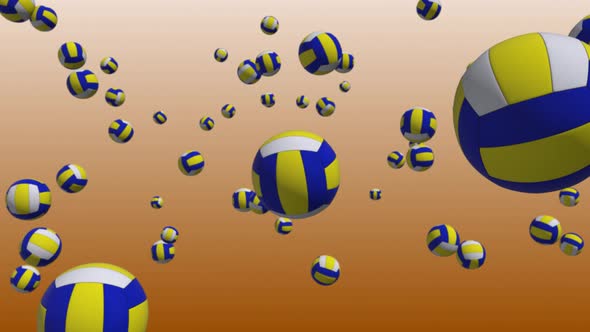 4K Volleyball Ball Background Seamless Loop V2