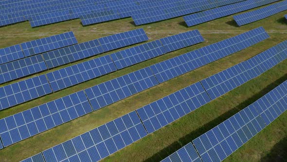 Aerial Video Of Solar Panels  Solar Power Plant