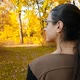 Nice Girl Walks in the Autumn in the Park - VideoHive Item for Sale