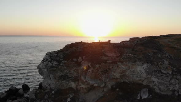  Panning A Cliff During Sunset