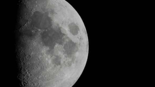 Big moon on a black background