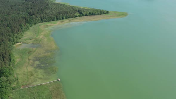 Lake and Forest Aerial