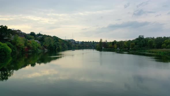 Calm water in the evening