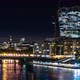 North Bank of the River Thames, Night Illumination, London, England - VideoHive Item for Sale