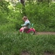 Child Riding a Toy Car in the Forest Park - VideoHive Item for Sale