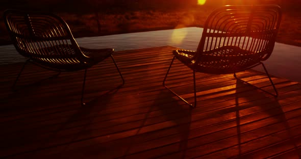 Chair in The Porch at Farmhouse 4k