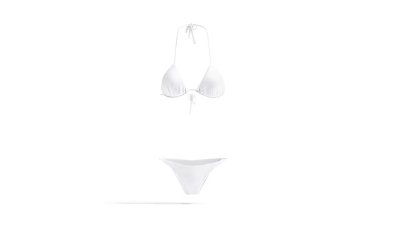 Blank white woman bikini, looped rotation