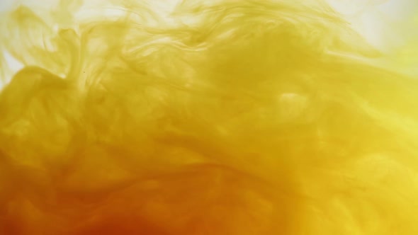 Yellow Ink Diffuse In Water