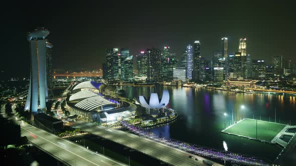 4K Singapore iconic skyline