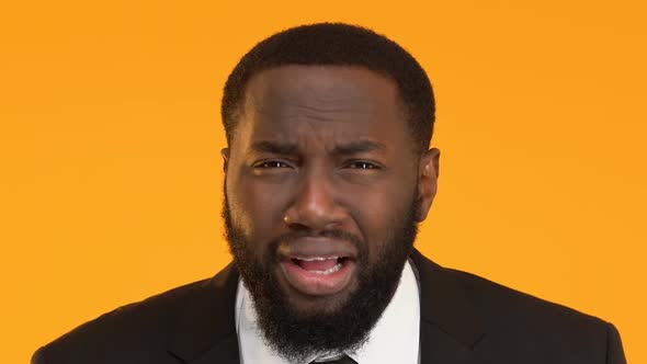 Young Afro-American Business Man Making Face Palm Gesture, Deadline Overdue