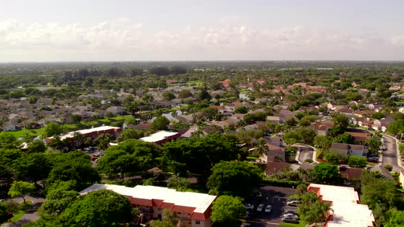 Aerial Video Neighborhoods Weston Sunrise Fl Usa