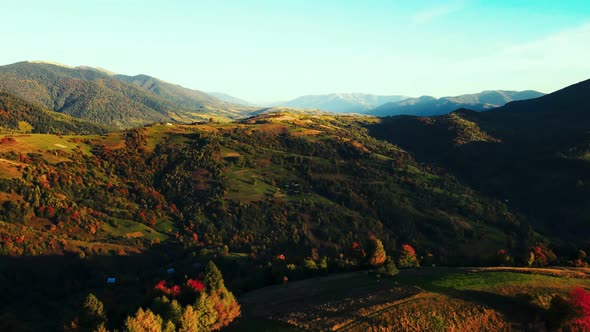 Autumn mountains fall forest