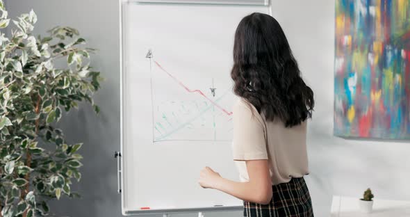 Workers of the Statistical Office Put the Final Touches on the Chart Prepared for the Conferences