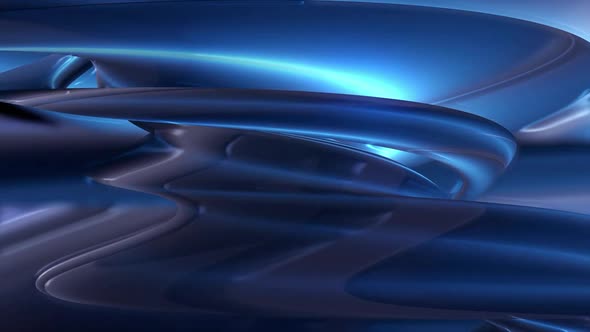 Blue Abstract Metallic Form