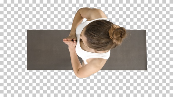 Young Attractive Woman Practicing Yoga Doing Tree Exercise